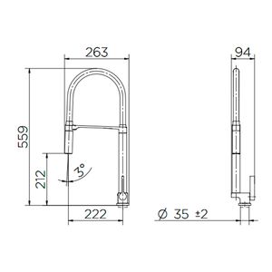 Torneira para Cozinha Mesa Bica Alta Doc Cromado e Vermelha - 00738979 - Docol