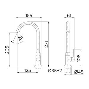 Torneira para Banheiro Mesa Bica Alta Gali Cromado - 00799806 - Docol