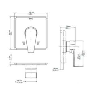 Acabamento Monocomando para Chuveiro e Ducha Higiênica Lift Cromado - 00804906 - Docol