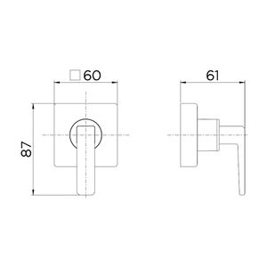 Acabamento para Registro Base Docol Stillo Cromado 1/2" 3/4" 1" - 00823906 - Docol