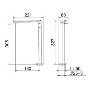 Torneira para Banheiro Mesa Stillo 90º Cromado - 00824806 - Docol