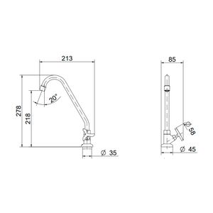Torneira para Cozinha Mesa Nova Pertutti Cromado - 00903806 - Docol