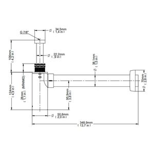 Sifão para Banheiro Top Ouro Polido - 00322643 - Docol