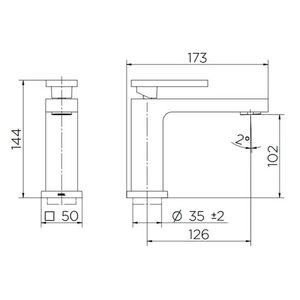 Torneira para Banheiro New Edge Cobre Escovado - 00925069 - Docol