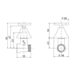 Registro de Pressão em Metal Nova Pertutti Cromado 3/4" - 00948706 - Docol