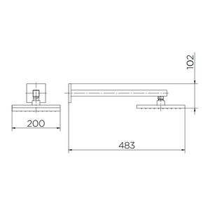 Chuveiro de Parede Heaven Q200 Ouro Polido - 00888243 - Docol