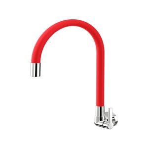 Torneira para Cozinha Parede GaliFlex Cromado e Vermelha - 00967479 - Docol