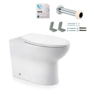 Kit Bacia Convencional com Assento Lóggica Branca + Conjunto de Fixação, Tubo de Ligação e Anel de Vedação - 00969366 - Docol