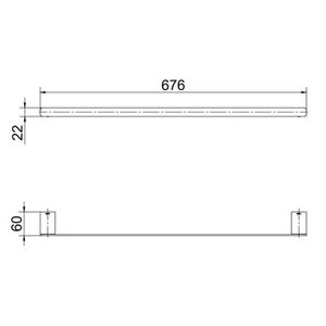 Porta Toalha Barra Flat Cobre Escovado 30CM - 00961369 - Docol
