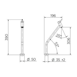 Torneira para Banheiro Mesa Bica Alta Nova Lóggica Cromado - 01136506 - Docol