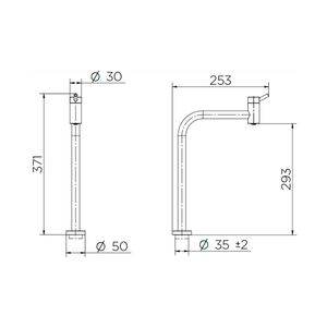 Torneira para Banheiro Mesa Bica Alta 90 Nova Lóggica Chrome Cromado - 01137406 - Docol