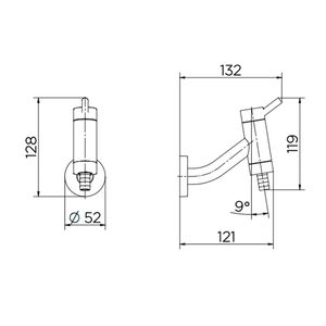 Torneira para Jardim/Tanque Parede Nova Lóggica Cromado - 01137806 - Docol