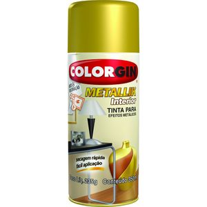 Tinta Spray Colorgin Metallik Prata 350ml