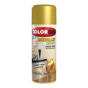 Tinta Acrílica em Spray Colorgin Metallik Interno Ouro 350ml