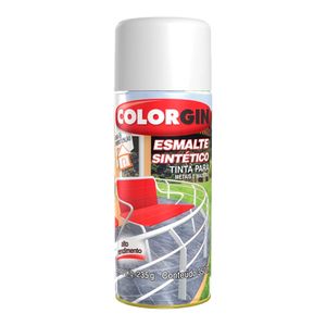 Tinta Spray Colorgin Fosco Esmalte Sintético Interno e Externo Branco 350ml