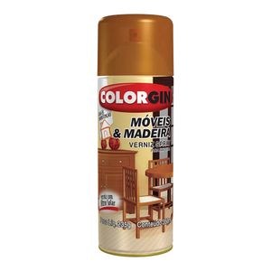 Tinta Spray Verniz Colorgin para Móveis e Madeira Imbuia 350ml