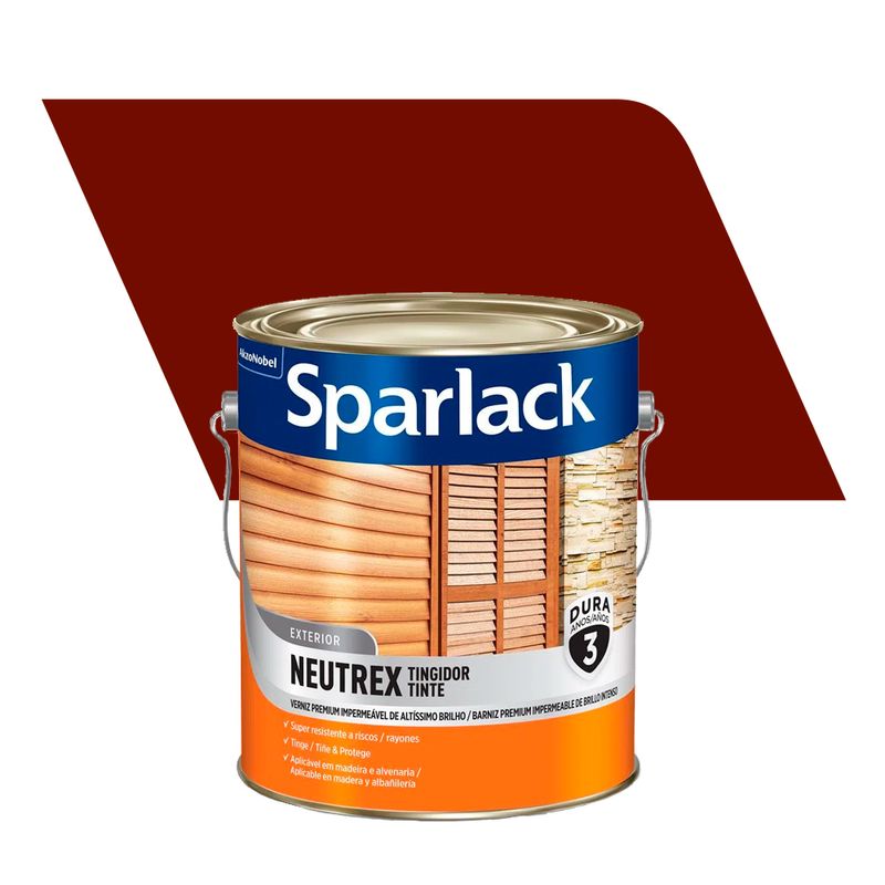 シ﻿ェ‌ー﻿ヌ﻿ダ‌ン﻿ク﻿ル G﻿M 1﻿3コ‌マ Verniz para Madeira Exterior Brilhante Premium Neutrex Mogno 3,6L
