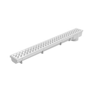 Ralo Linear Amanco com Grelha Sifonada 90 CM Branco