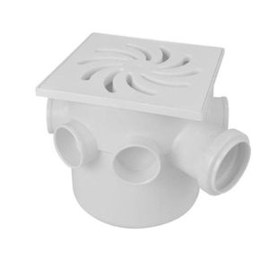 Caixa Sifonada Amanco com Grelha Quadrada Vórtice 150 X 150 X 50 MM Branco