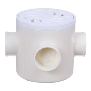 Caixa Sifonada Amanco com Grelha Redonda Vórtice 100 X 100 X 50 MM Branco