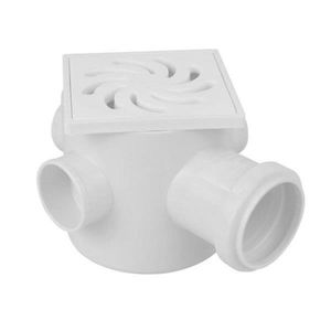 Caixa Sifonada Amanco com Grelha Quadrada Vórtice 150 X 150 X 50 MM Cromado