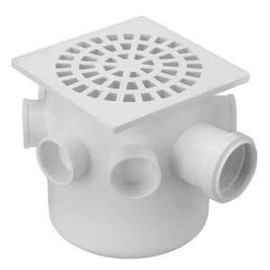 Caixa Sifonada Amanco com Grelha Redonda Vórtice 150 X 150 X 50 MM Cromado