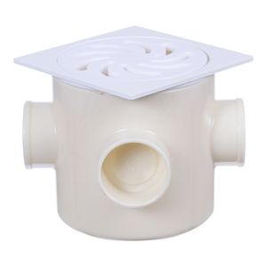 Caixa Sifonada para Grelha Amanco Vórtice Redonda 100 X 100 X 50 MM Branco
