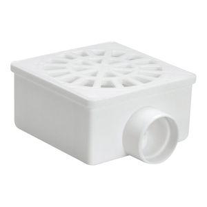 Ralo Quadrado sem Joelho Amanco 100x52x40mm Branco