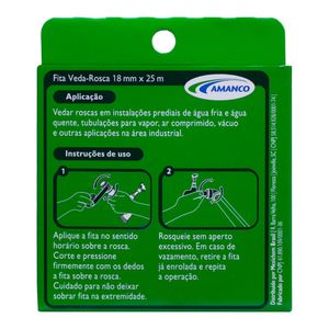 Fita Veda Rosca Amanco 18mmx25m