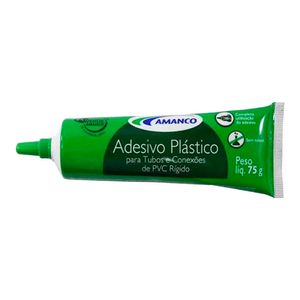 Bisnaga de Cola/Adesivo Plástico Liquído para Tubos e Conexões PVC 75G - Amanco