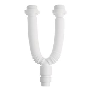 Sifão Duplo Universal Amanco Extensível Branco