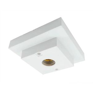 Plafon Soquete Quadrado E27 Branco - Interneed