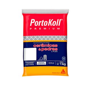 Rejunte Flexível para Cerâmicas e Pedras Premium Cinza Platina 1KG - Portokoll