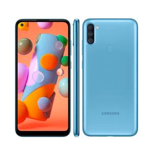 Smartphone Galaxy A11 com Tela 6,4" 64GB + 3GB RAM Dual Chip com Câmera Traseira Tripla 13MP+ 5MP + 2MP + Frontal 8MP Azul - SM-A115M/6R3D - Samsung