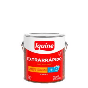 Verniz para Madeira Alto Brilho Premium Extrarrápido Incolor 3,6L - Iquine