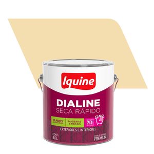 Tinta Esmalte Sintético Alto Brilho Premium Dialine Seca Rápido Marfim 3,6L - Iquine