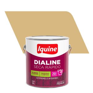Tinta Esmalte Sintético Alto Brilho Premium Dialine Seca Rápido Creme 3,6L - Iquine