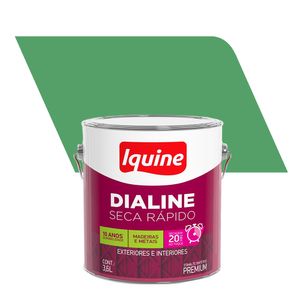 Tinta Esmalte Sintético Alto Brilho Premium Dialine Seca Rápido Verde Nilo 3,6L - Iquine