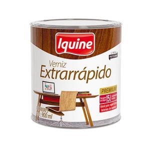 Verniz para Madeira Alto Brilho PU Premium Extrarrápido Marítimo Incolor 0,9L - Iquine