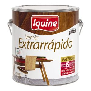 Verniz para Madeira Alto Brilho Premium Extrarrápido Mogno Colonial 3,6L - Iquine