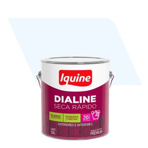 Tinta Esmalte Sintético Acetinado Premium Dialine Seca Rápido Branco Neve 3,6L - Iquine