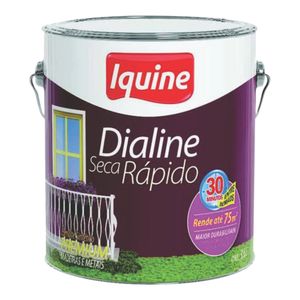 Tinta Esmalte Sintético Acetinado Premium Dialine Seca Rápido Branco Neve 3,6L - Iquine