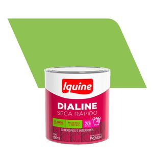 Tinta Esmalte Sintético Alto Brilho Premium Dialine Seca Rápido Verde Limão 0,9L - Iquine