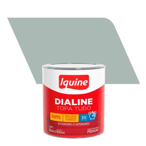 Tinta Esmalte Sintético Brilhante a Base de Água Premium Dialine Topa Tudo Platina 0,9L - Iquine