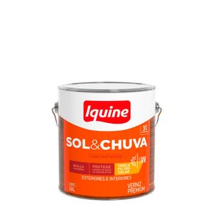 Verniz para Madeira Acetinado Premium Sol e Chuva Incolor 3,6L - Iquine
