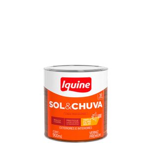 Verniz para Madeira Acetinado Premium Sol e Chuva Incolor 0,9L - Iquine