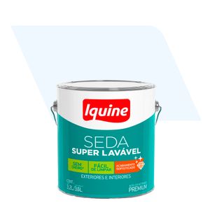 Tinta Acrílica Acetinado Premium Seda Super Lavável Branco Neve 3,6L - Iquine