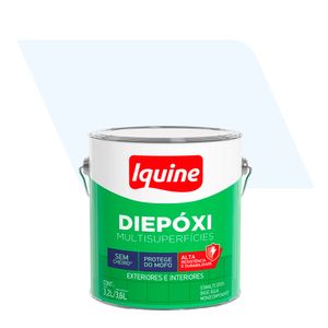 Tinta Esmalte Sintético Acetinado Premium Epóxi Diepoxi Multissuperfícies Base Água Branco Neve 3,6L - Iquine