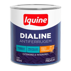 Tinta Esmalte Sintético Alto Brilho Premium Dialine Antiferrugem Branco Neve 0,9L - Iquine