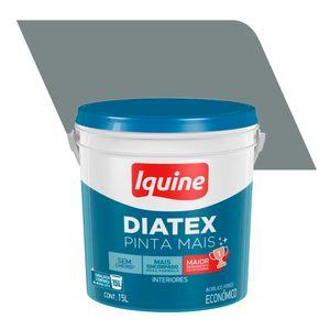 Tinta Acrílica Fosco Econômico em Balde Diatex Pinta Mais Cinza 15L - Iquine